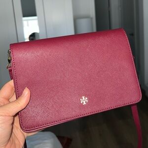 Tory Burch Wine Red Crossbody Bag